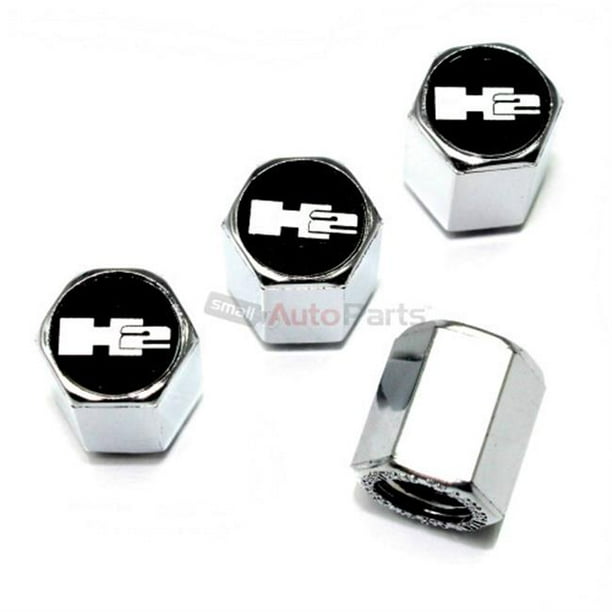 Hummer H2 Logo Black Tire Stem Valve Caps Hummer H2 Logo Black Tire Stem Valve Caps